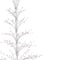 6ft. Pre-Lit White Cascade Twig Artificial Christmas Tree, Multicolor Lights